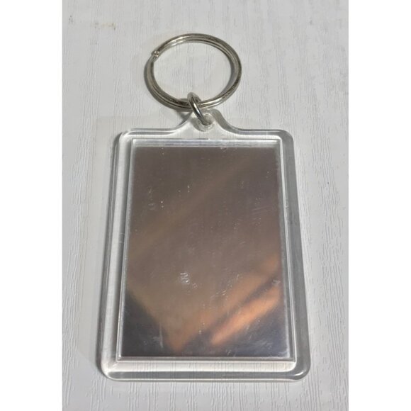 KISS Band Collectible Keychain With 1977 Album Art 2.5 X 1.75" Rectangular Clear - Picture 2 of 4